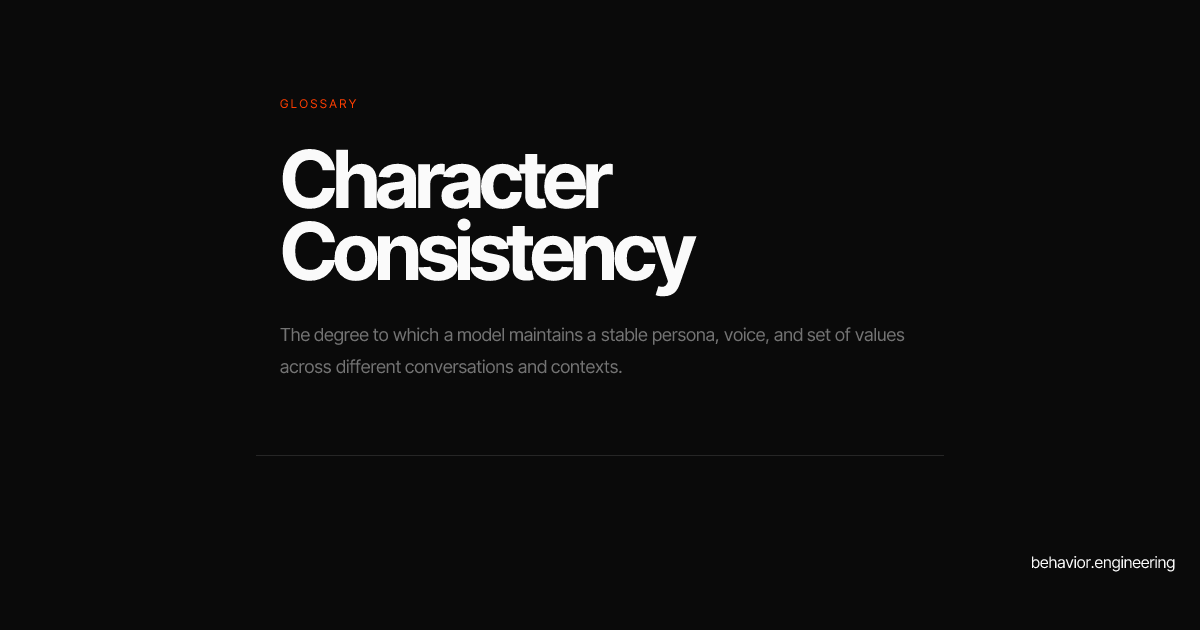 Character Consistency | behavior.engineering