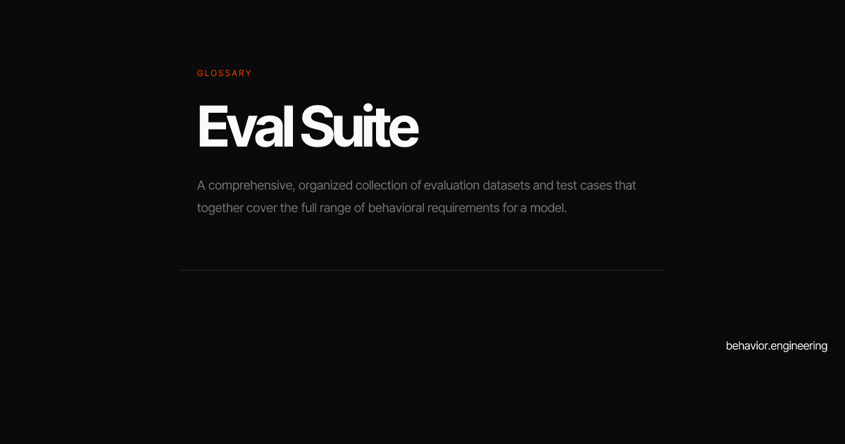 Eval Suite | behavior.engineering