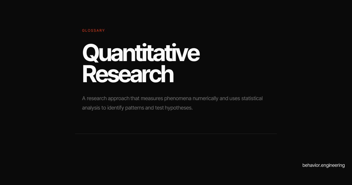 Quantitative Research | behavior.engineering