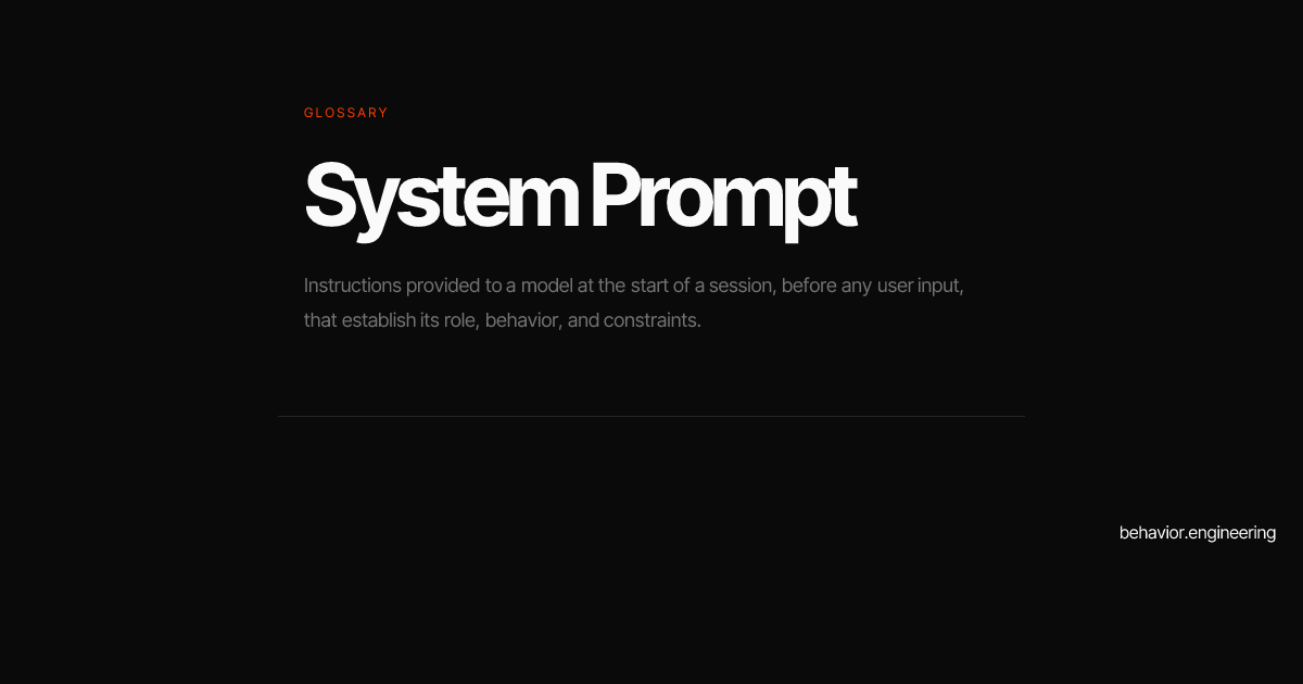 System Prompt | behavior.engineering