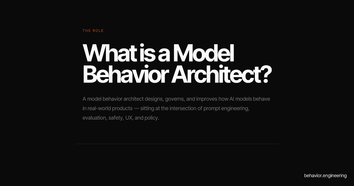 The Role | behavior.engineering